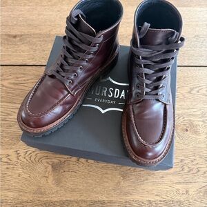 Like New - Thursday Boots Brown Leather Lace-Up - Size 6.5 M